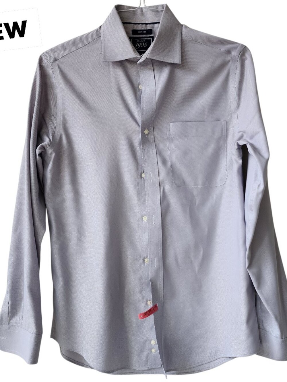 15 34 Light Gray Shirt 1905 Jos A Bank Slim Fit Cotton Blend Long Sleeves Spread